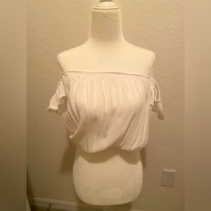 Brandy Melville Off-the-Shoulder Crop Top